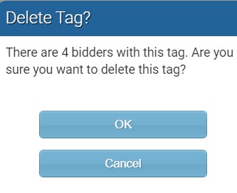 Delete Tag with bidders