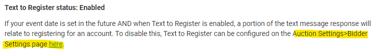 text to register